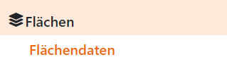 Menü Flächen mit Flächendaten-Link