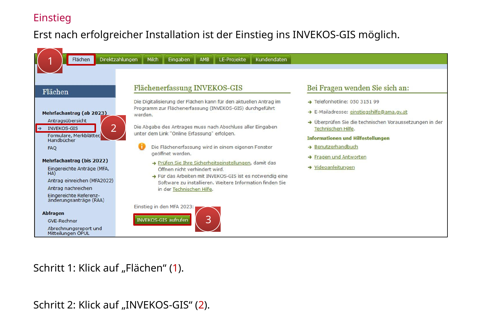 INVEKOS-GIS Datenexport Formatauswahl mit Shapefile markiert
